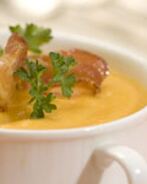 Тыквенный суп-пюре с беконом