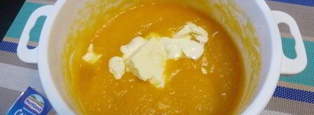 тыквенный суп-пюре с чесноком и розмарином. Шаг 3