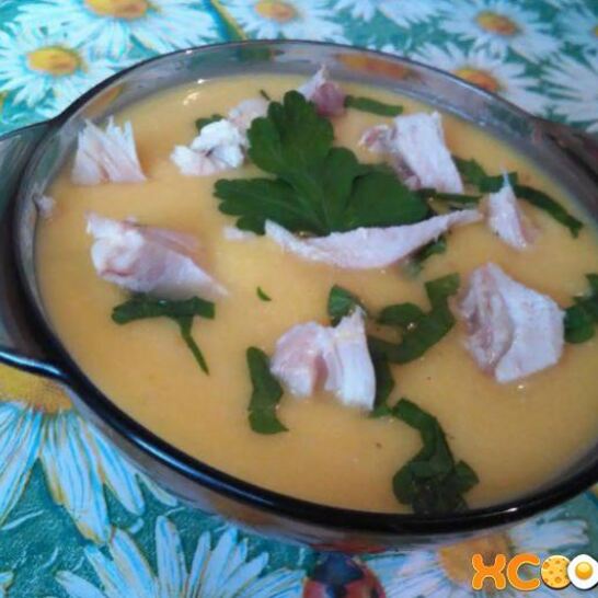 Рецепт тыквенный суп-пюре с курицей