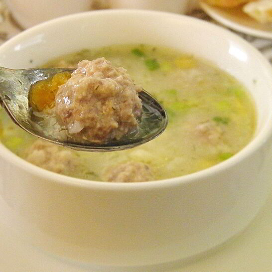 Рецепт суп с колобками из фарша