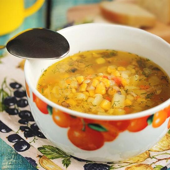 Рецепт суп с консервированной кукурузой