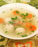 Суп с куриными тефтелями