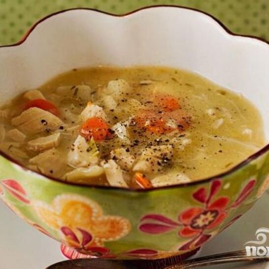 Рецепт суп с курицей, морковью, сельдереем и клецками