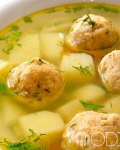 Суп с рыбными фрикадельками