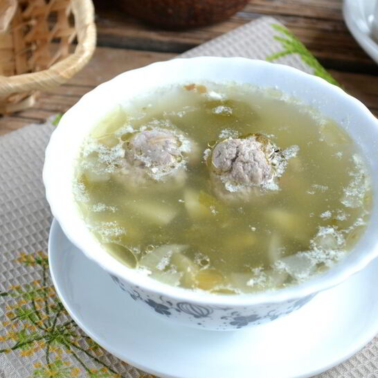 Рецепт суп щавелевый с фрикадельками