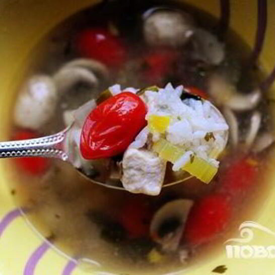 Рецепт тайский куриный суп с рисом