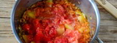 томатный крем-суп с хрустящим рисом. Шаг 4