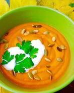 Тыквенный суп с имбирем