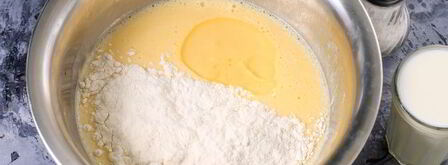 ажурные блинчики на кефире с дырочками. Шаг 6