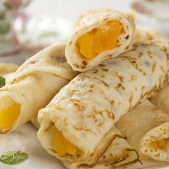 Рецепт блинчики с абрикосами