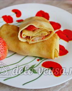 Блинчики с клубникой