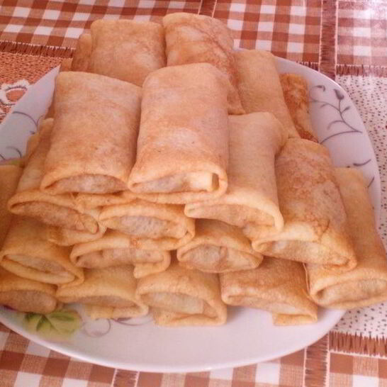 Рецепт блинчики с печенью и яблоком