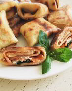 Блинчики с семгой