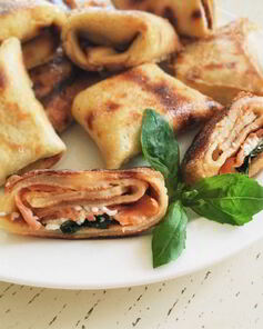 Блинчики с семгой