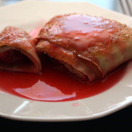 Рецепт блинчиков со сливами