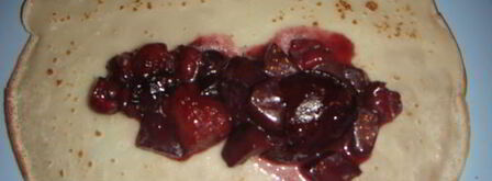 блины с фруктами и ягодами. Шаг 4