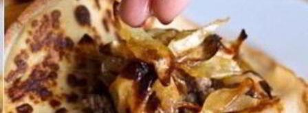 блины с говядиной и луком. Шаг 5