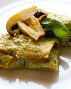 Блины с начинкой из шампиньонов