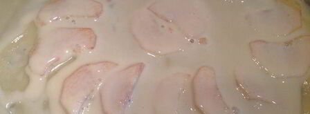 блины с припеком с форелью и с яблоком. Шаг 7