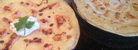 блины с припеком с форелью и с яблоком. Шаг 10