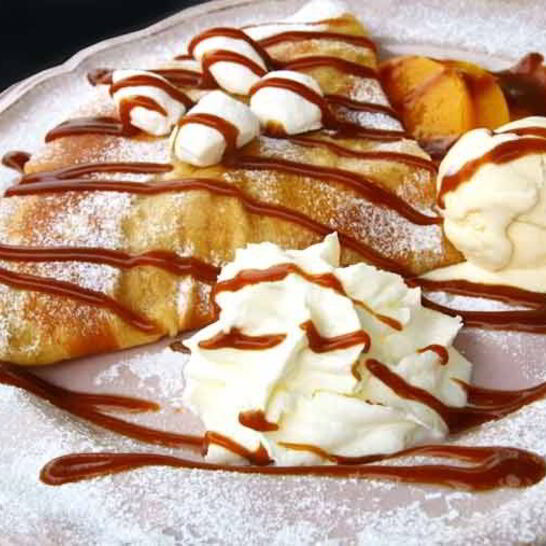 Рецепт блины с шоколадом и бананом