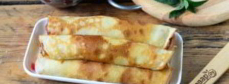 блины с вишней под сметаной. Шаг 8