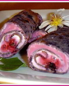 Черничные блинчики с творожно-черничной начинкой