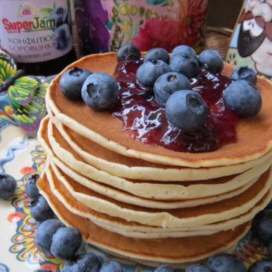Рецепт панкейки с голубикой