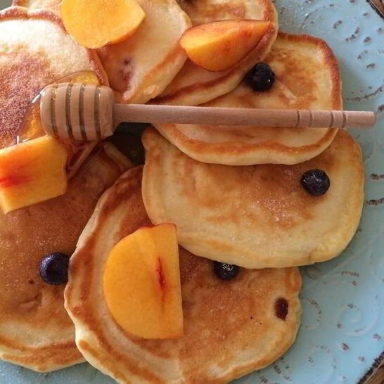 Рецепт панкейки с нектаринами