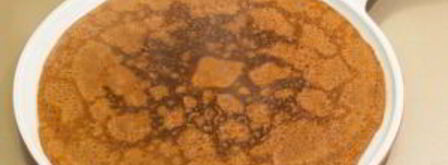 шоколадные блинчики с бананами и орехами. Шаг 8