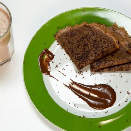 Рецепт шоколадные блинчики с шоколадным соусом