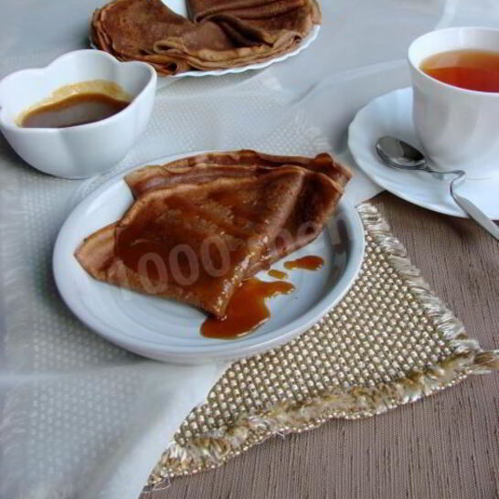 Рецепт шоколадные блины с какао