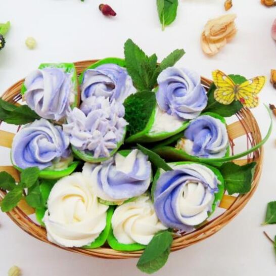 Рецепт шпинатные блинчики весенний букет