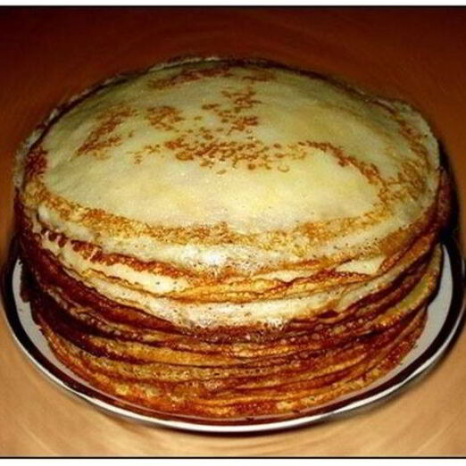 Тонкие блинчики без яиц