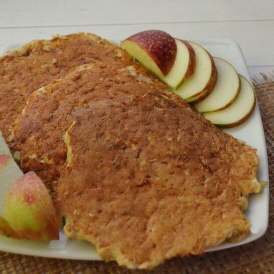 Рецепт яблочные панкейки без муки