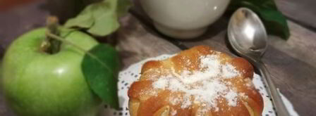 булочки с глазированными яблоками. Шаг 10