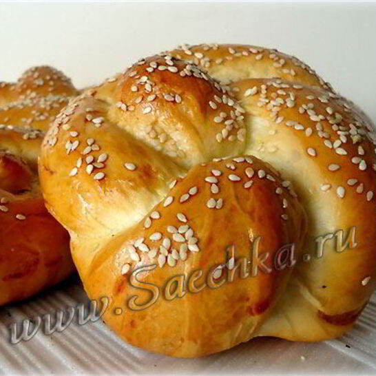 Рецепт булочки с кунжутом