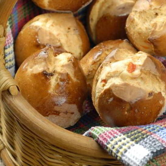 Рецепт булочки с рикоттой и сладким красным перцем