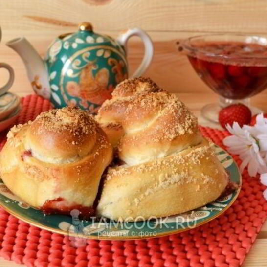 Рецепт булочки с вареньем
