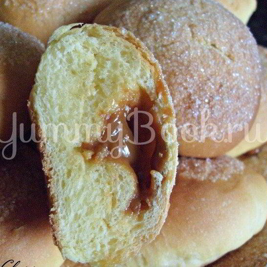 Рецепт булочки со сгущенкой