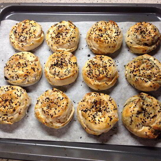 Рецепт булочки со шпинатом из теста фило