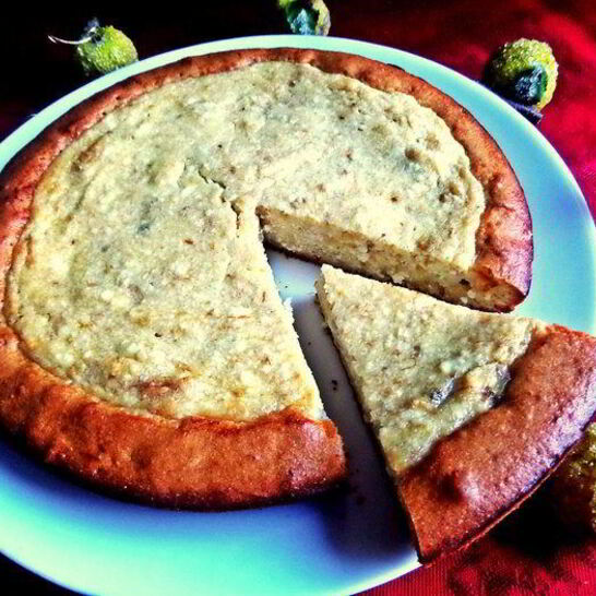 Рецепт заливная ватрушка с бананами