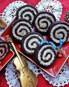 Быстрый кокосово-шоколадный рулет