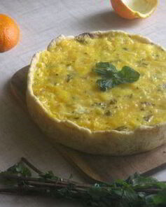 Апельсиново-мятный чизкейк