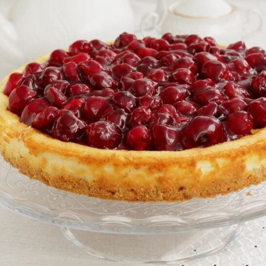 Рецепт чизкейк на овсяной основе с вишней