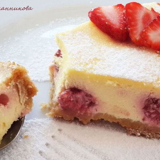 Рецепт чизкейк с клубникой