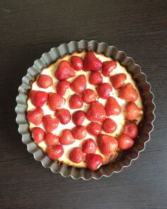 Чизкейк с рикоттой и свежей клубникой