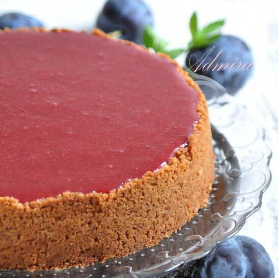 Рецепт чизкейк с сливовым покрытием