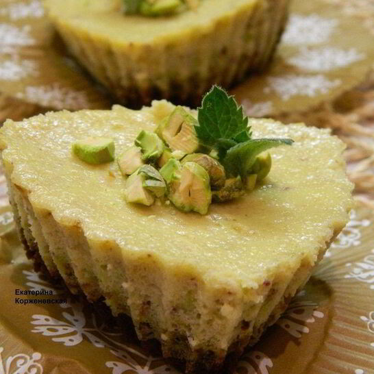 Рецепт фисташковые мини-чизкейки