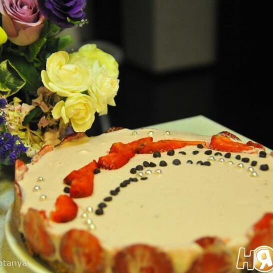 Рецепт клубничный чизкейк с маршмеллоу